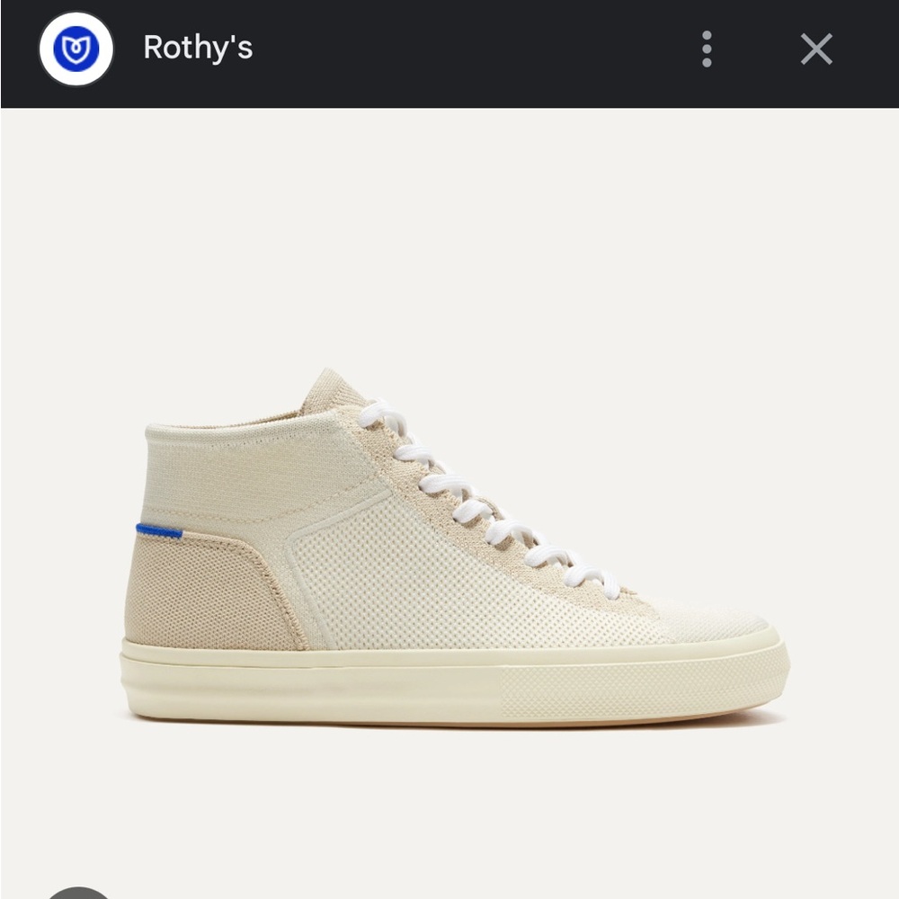 Rothy's Women’s Cream High-Top Sneakers